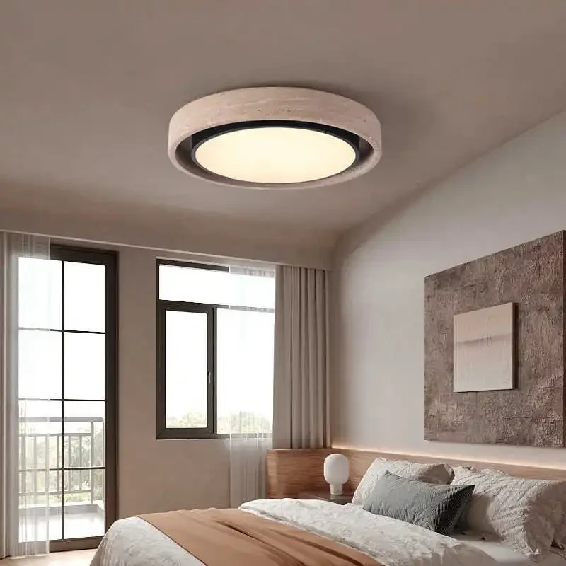 Modern Minimalist Natural Stone LED Ceiling Light 40/50cm Bedroom Foyer Kitchen Marble Hanging Dining Room Lamp Dropshipping
