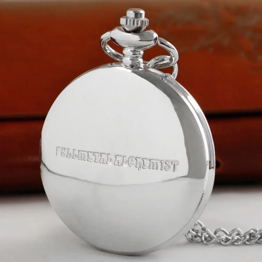 Luxury Silver Vintage Alchemist Quartz Pocket Watch Necklace Children's Birthday Memorial Gift Pendant Clock Boys Girls