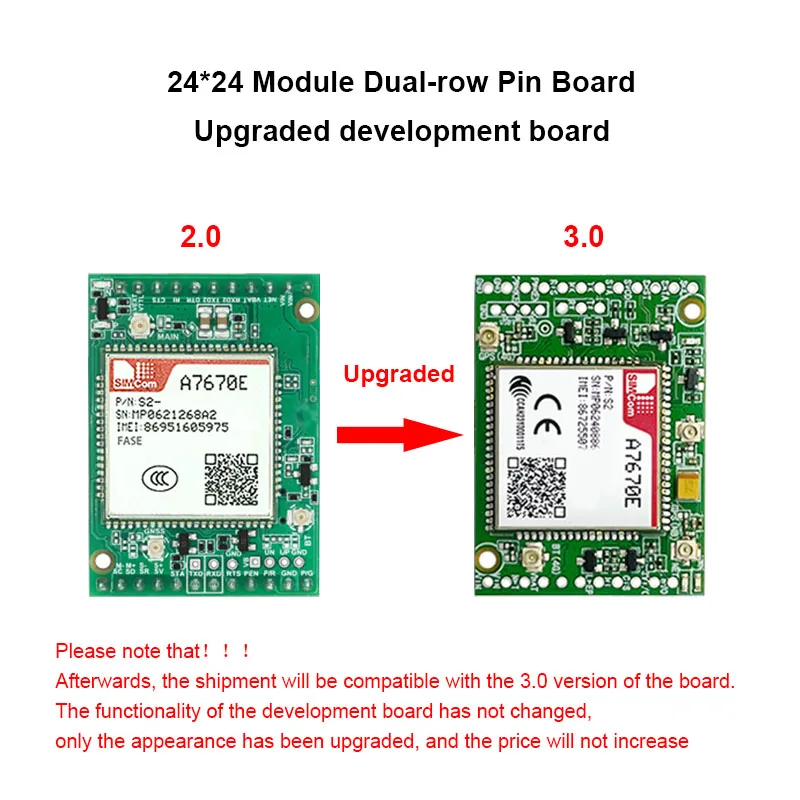 SIMCOM A7670E-LASE Комплект макетной платы LTE CAT1 Модуль 4G 2G Голос без комплекта систем основной платы GPS с антенной для Европы