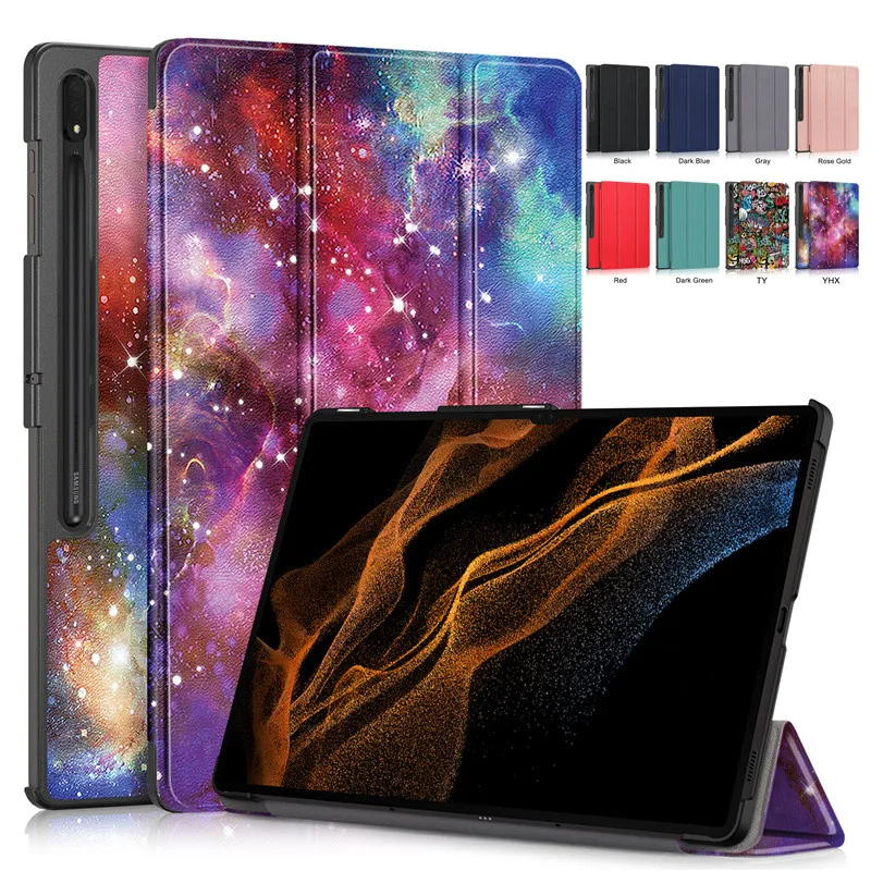 Case For Samsung Galaxy Tab S9 Ultra 14.6 Magnetic Smart Cover For Samsung Tab S9 Ultra Tablet Case SM-X910 SM-X916B SM-X918U