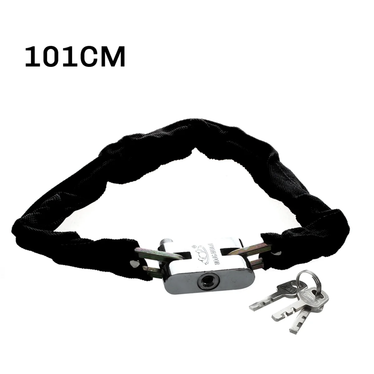 Bike Lock 101CM Metal Anti-Theft MTB Road Bike Heavy Duty Safety Lock Motorcycle Padlock Bicycle Chain Lock with Key