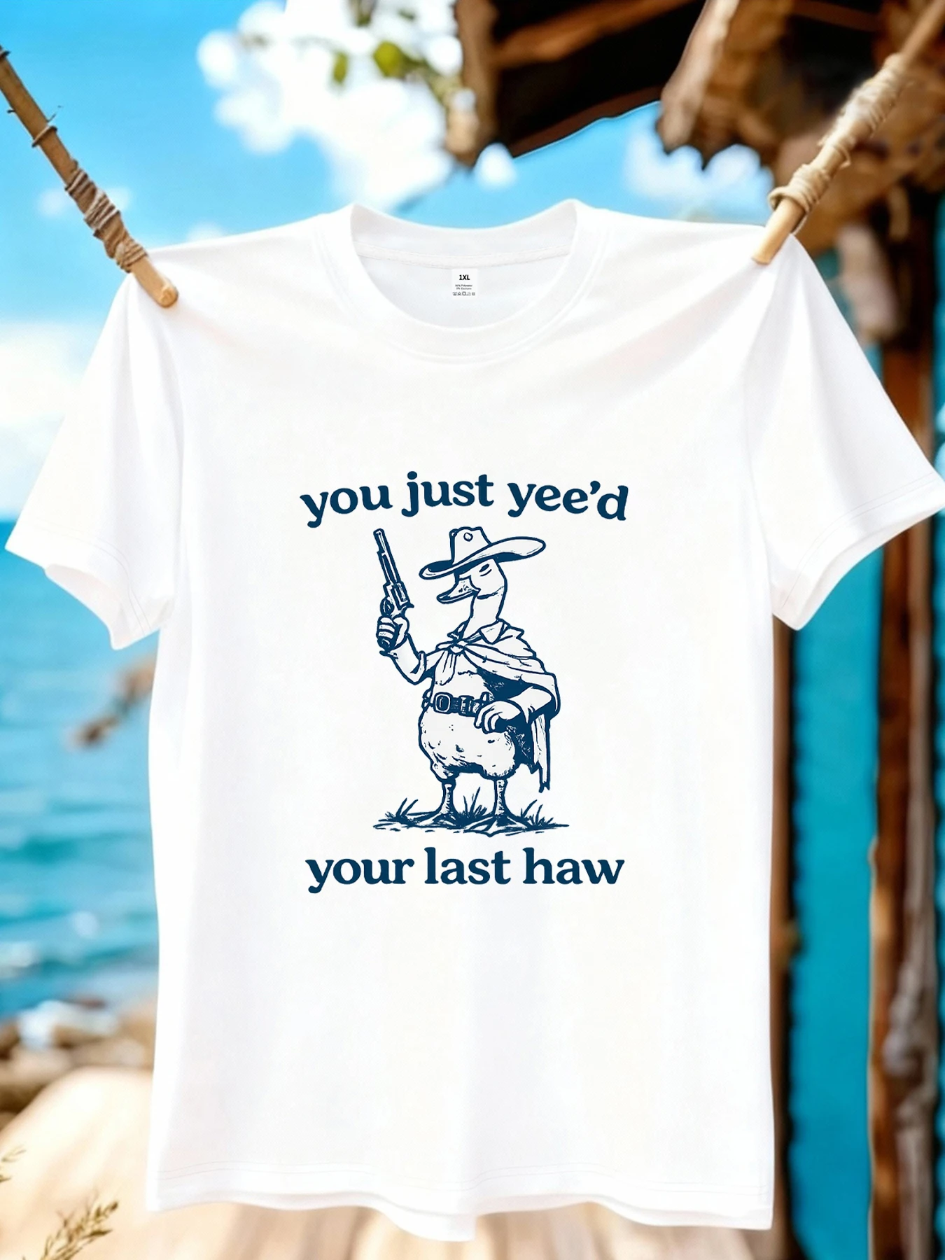 

【WZM10828】Gunner Duck Print Large Size Women's Round Neck Summer Casual Short Sleeve Street Fashion Versatile T-shirt