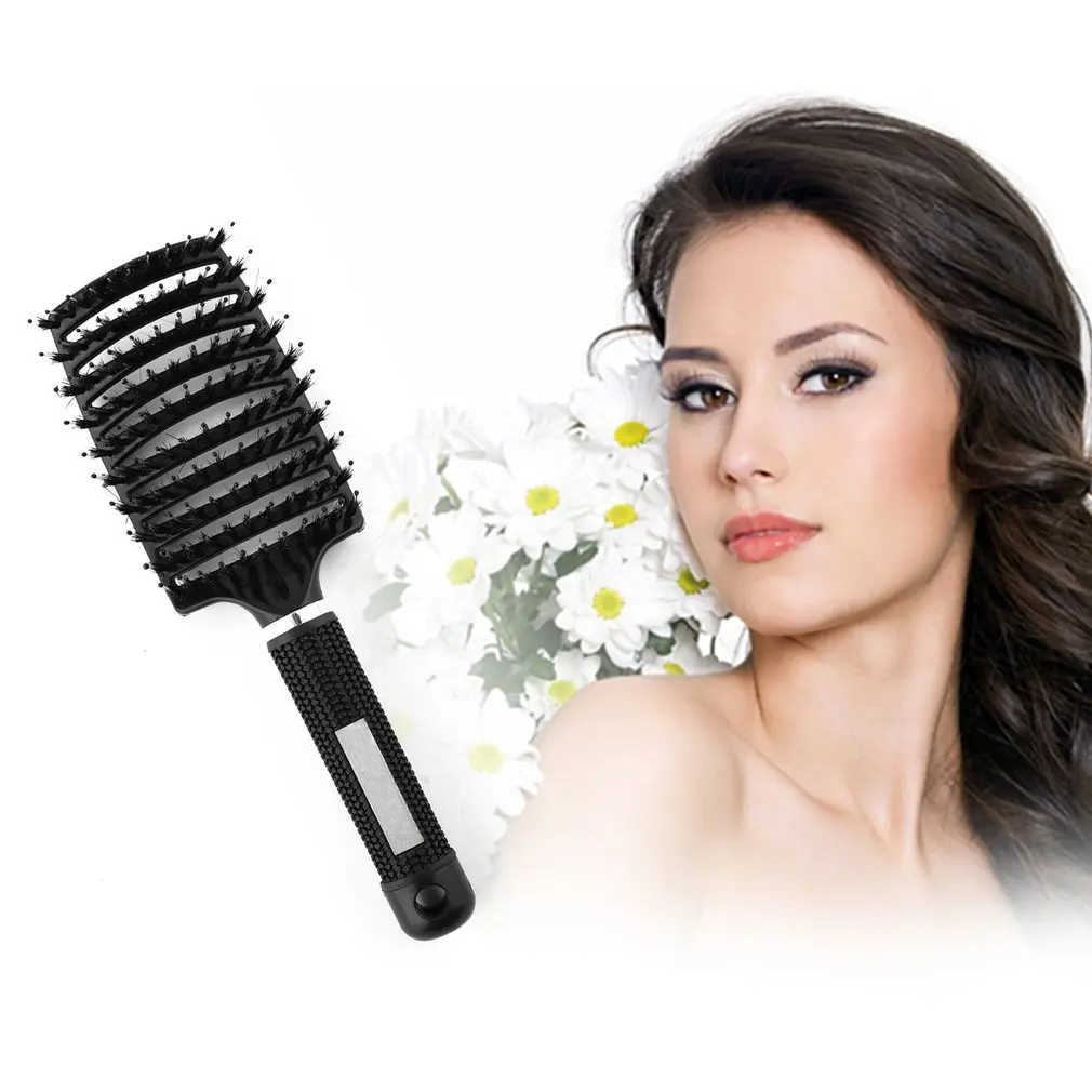 Women Hair Scalp Massage Comb Bristle&Nylon Hairbrush Wet Curly Detangle Hair Brush For Salon Hairdressing Styling Tools