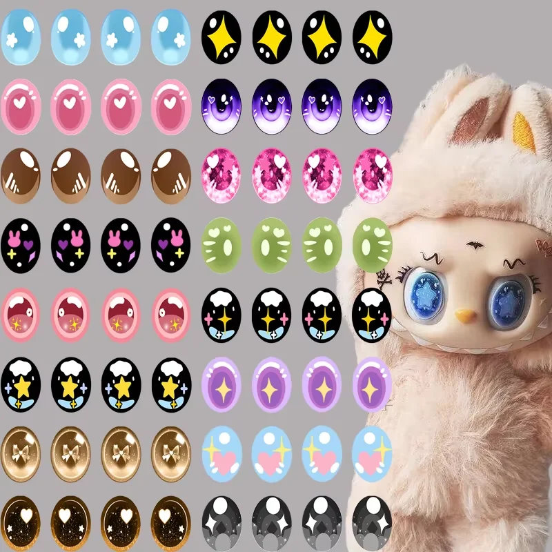 New Popular Labubu Eye Stickers Mokoko Fall Into Sweaters Valentine's Day Labubu King Angel Tie Dyeing Labubu Same Style Eye