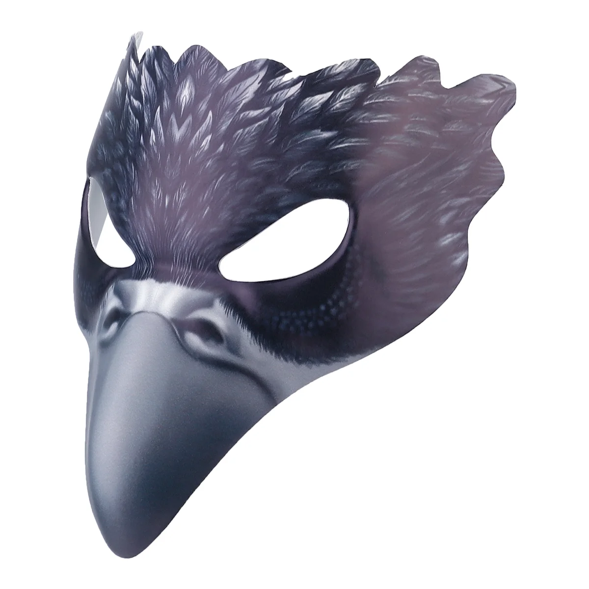 Halloween Mask Animal Mask Lifelike Crow Mask Half Face Cover for Carnival Party