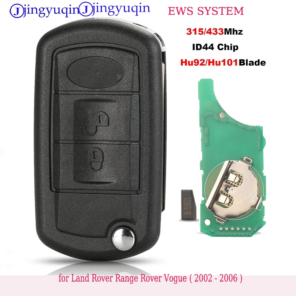 

Пульт дистанционного управления Jingyuqin для автомобиля, 315/433 МГц, чип ID44, для Land Rover Range Rover Vogue (2002-2006), системы EWS