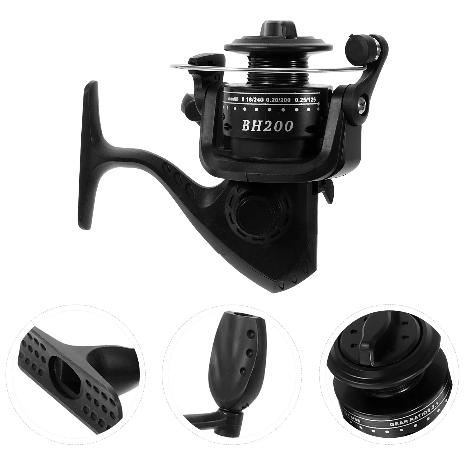 

Fishing Reel Rocker Bait Saltwater Spinning Multifunction Black Plastic Casters
