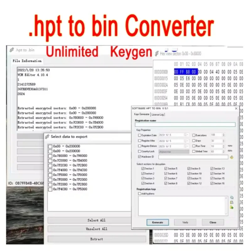 

Конвертер HPT в BIN с бесплатным кейгеном: сравнение оригинальных и модифицированных файлов, разблокировка тюнеров, редактирование HPT Raw для нескольких ноутбуков