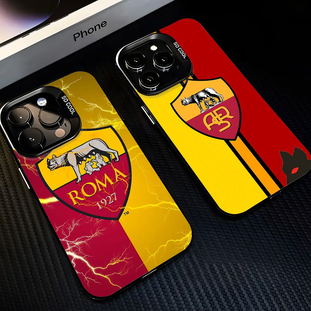 Famous R-Romas Team Phone Case For iPhone 16 15 14 13 12 11 mini Pro Max X XR XSMAX 8 7 Plus Anti Fall Matte Back Cover