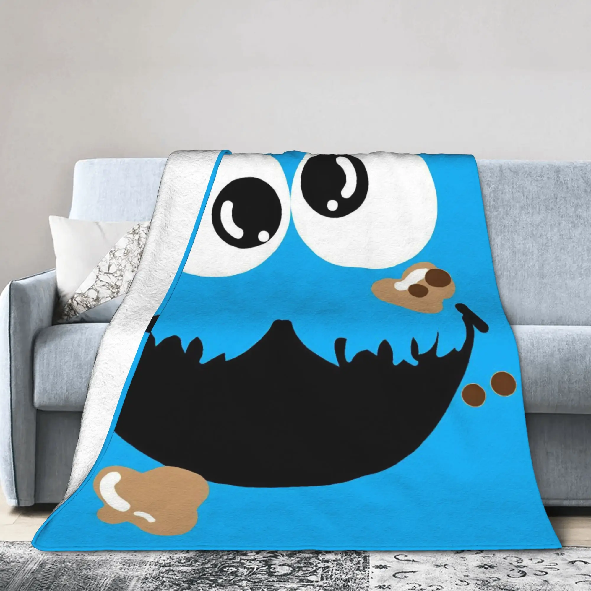 Cookie Monsters Blanket Quality Super Soft  Throw Blanket Winter Boy Girl Living Room Fashion Bedspread