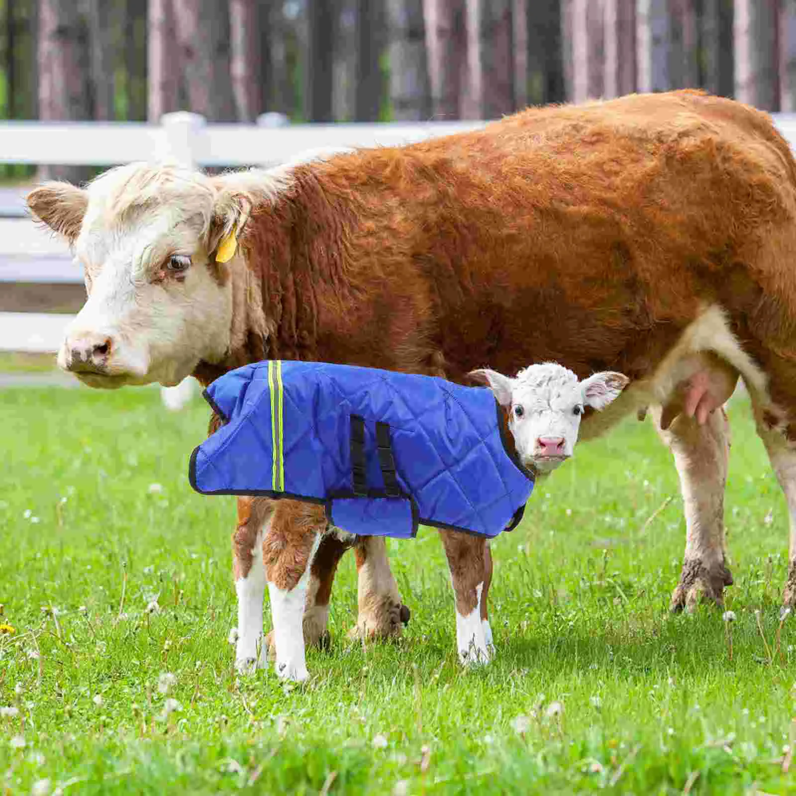 Colete de bezerro casacos de inverno roupas quentes pasto suprimentos ao ar livre roupas de fio de seda feminino