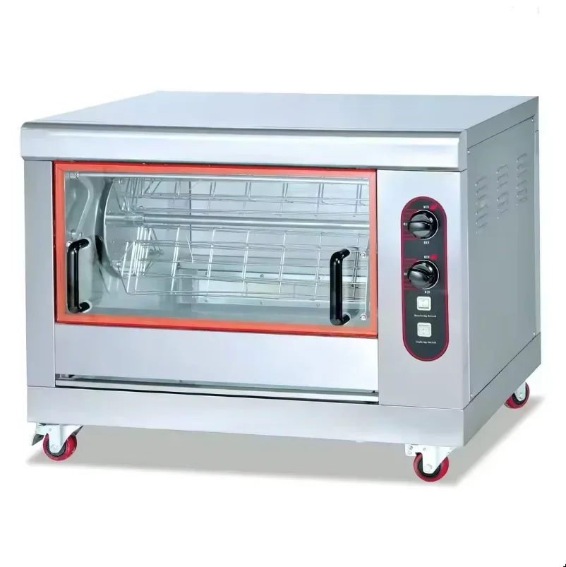 Stainless Steel Commercial Electric/Gas Chicken Rotisserie Machine Rotary Chicken Roaster Whole Chicken Rotary Oven BBQ Grill