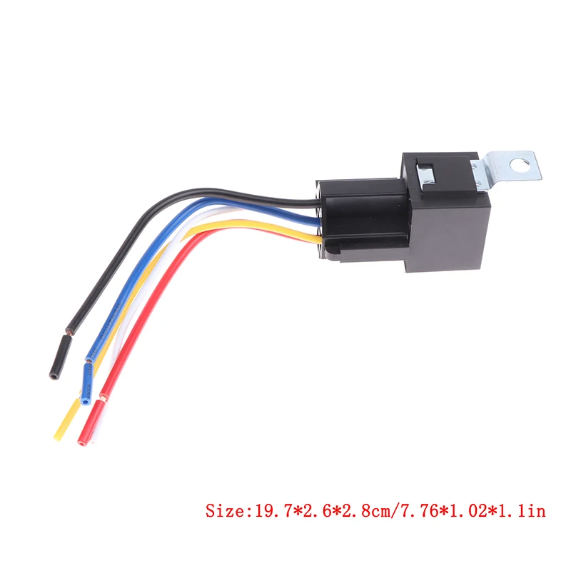 12V 40A Car Truck Auto Automobile Automotive Relay With 5 Pin Socket 5 Wires For Car GPS Lamplight Fan Air Condition