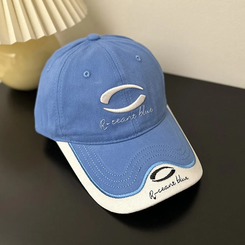 

Casual American Vintage Baseball Cap Y2K Cotton Letter Peaked Cap Embroidery Hip Hop Visors Snapback Cap Streetwear