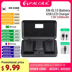 2500mAh EN-EL15C EL15C EN EL15 Battery + Battery Charger Case for Nikon Z5, Z6, Z6 II, Z7, Z7II D780, D850, D7500, D500, D600