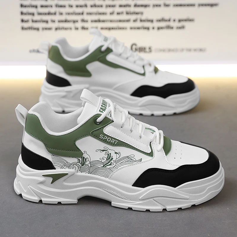 

Men's Casual Shoes High-quality Thick-sole Four Seasons New Soft-sole Comfortable Outdoor Walking Shoes Youth Fashion Flat Shoes