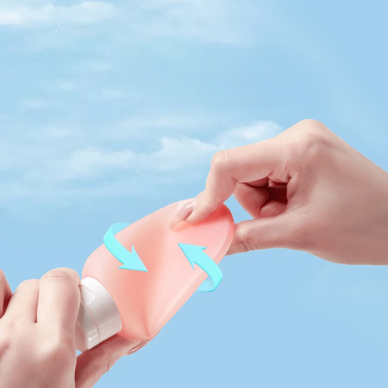 3 قطعة/المجموعة إعادة الملء زجاجة 60 مللي لينة غسول الحاويات أنبوبة ضغط زجاجة فارغة المحمولة السفر زجاجة شامبو #5