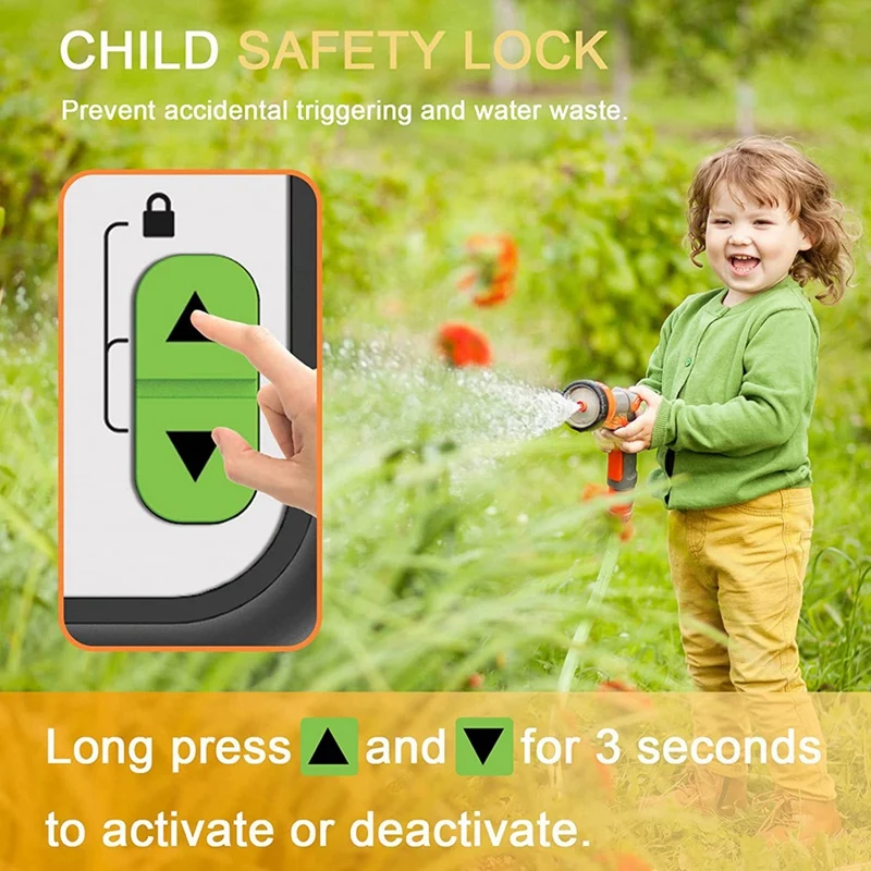 Таймер шланга датчика дождя, таймер полива с 3 отдельными программами, автоматическая система полива сада, большой ЖК-экран