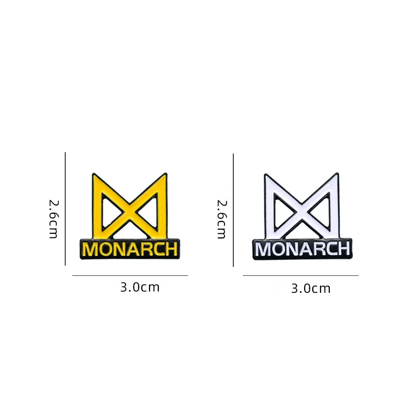 Individual Geometric Line Enamel Brooch Creative English Letter Monarch Lapel Pin Badge Backpack Clothing Hat Accessories