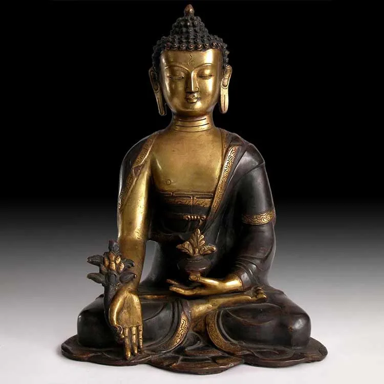 Custom Home Desktop Decor Brass Meditation Buddha Statue Small Size