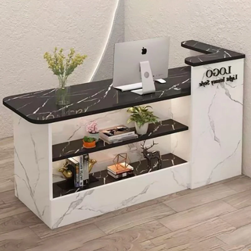

Customized Luxury Beauty Salon Reception Desk Drawers Creative Reception Desks Recepcja Do Salonu Urody Office Furniture