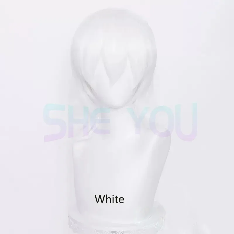 x;3,f6'b7\g,37cm Short Cosplay Wig Wolf Cut With Bangs Choppy Colors Korean Style Heat Resistant Synthetic Mullet Ha5;h7'b8\f,4/