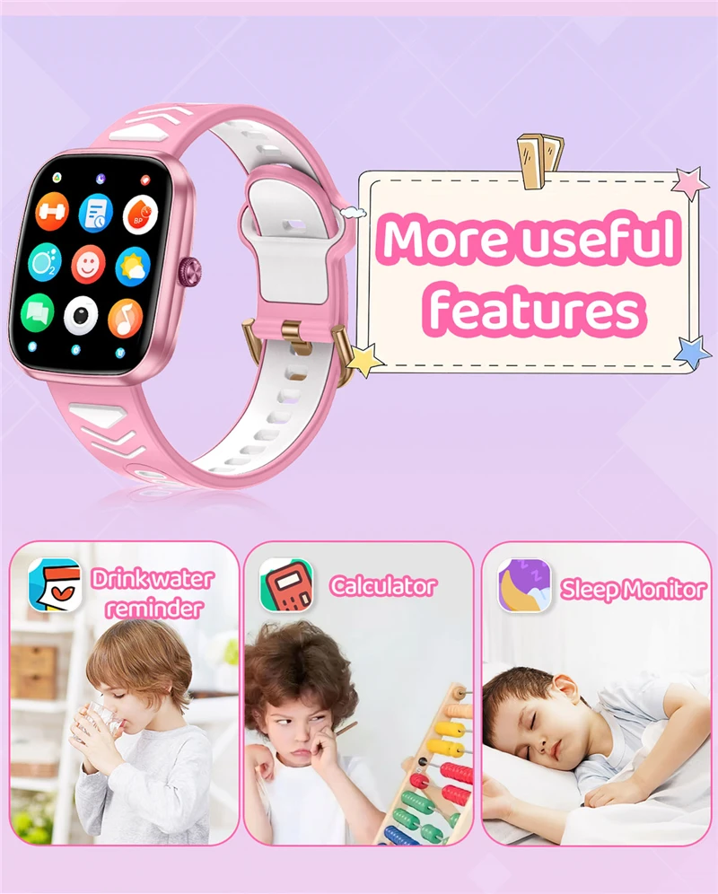 Nuevo reloj inteligente para niños, juegos con pantalla táctil HD, reloj inteligente con música, regalo para niños y niñ