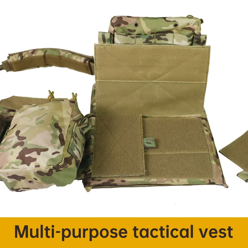 Quick Break Camo Molle Quick Release Light Weight Polyester Oxford Training Equipment Plate Carrier Tactical Vest CS equipment