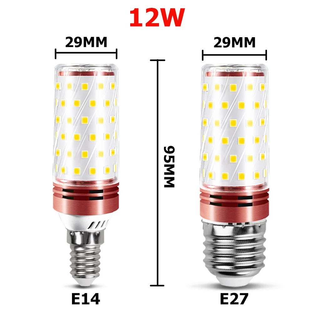 Imagem -04 - Bulbo de Milho Mutável Tricolor para Casa Luz de Milho Led Lâmpada Brilhante E14 E27 2835smd 2835smd 12w 16w 20w 220v Pcs Lot