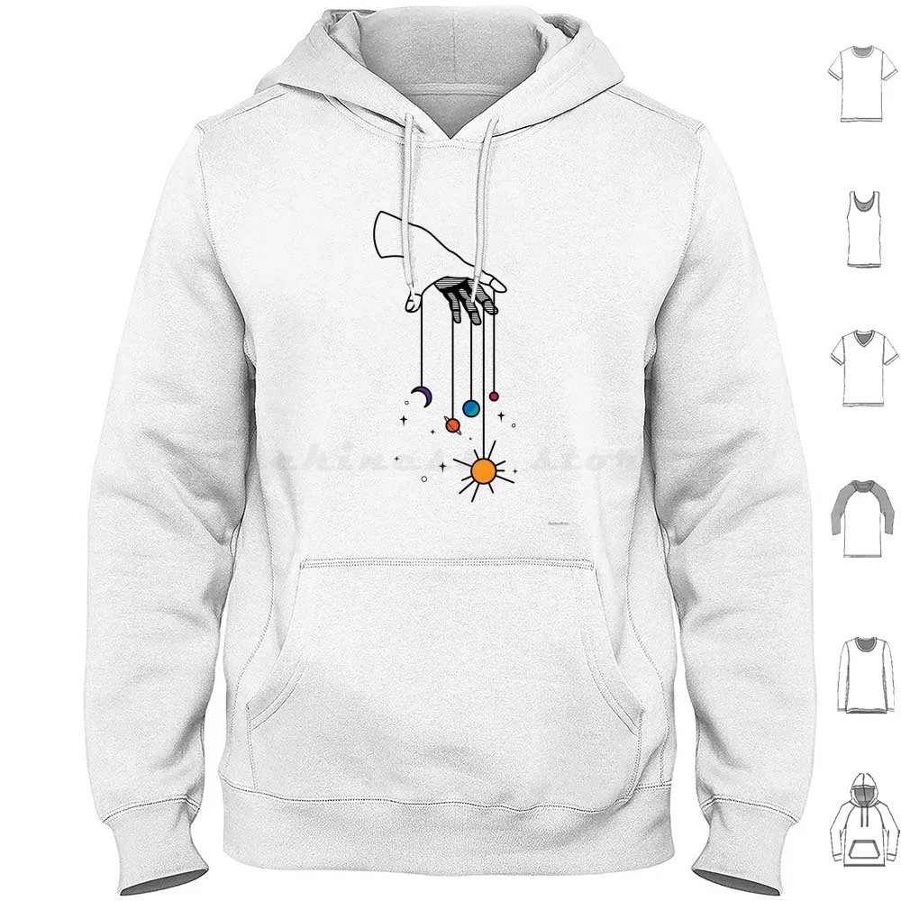 Celestial Puppeteer Hoodies Long Sleeve Astrology Zodiac Stars Moon Tarot Hipster Cute Pisces Space Sign Aquarius