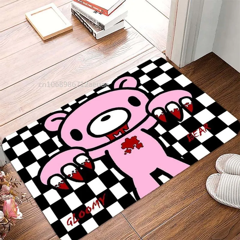 Bloody Gloomy Bear Art Carpet Entrance Doormat Living Room Bedroom Home Decoration Kitchen Mat