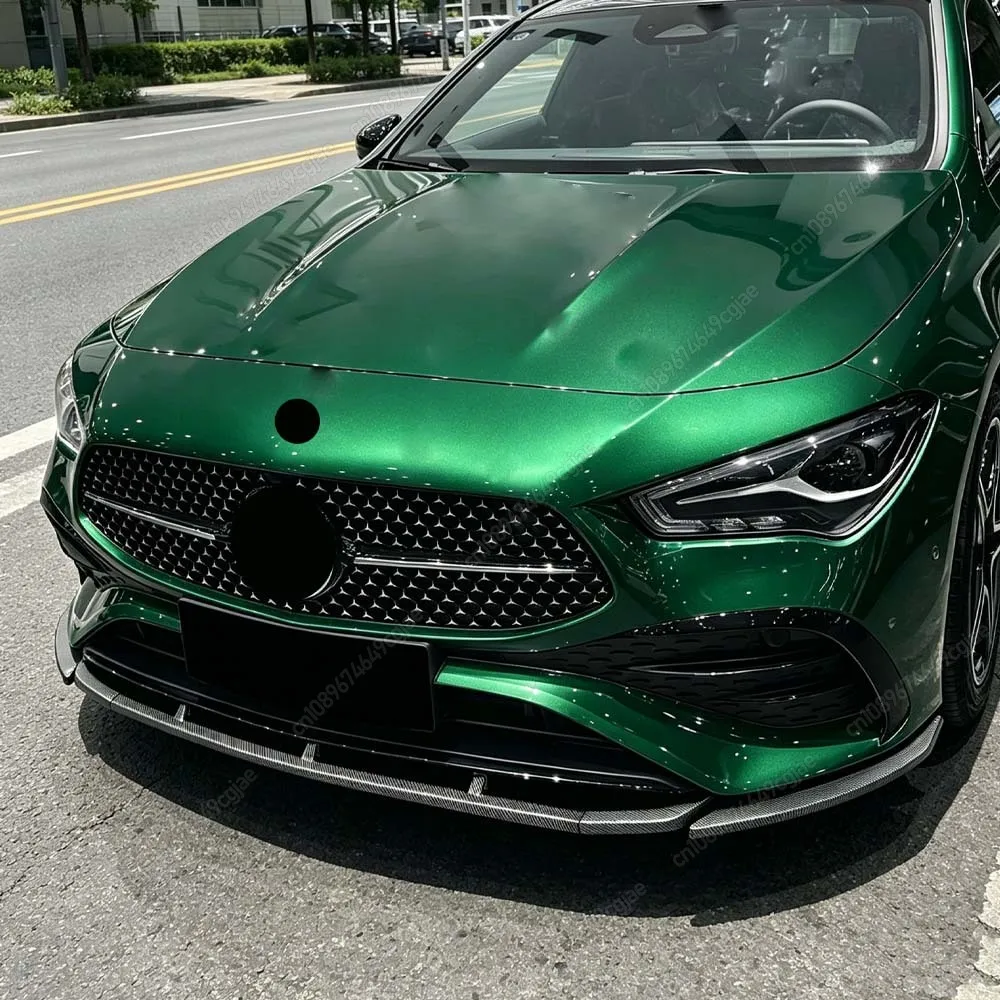 

Для Mercedes C118 W118 X118 CLA 200 235 CLA35 45 AMG 2023-2026: Комплект глянцевых черных накладок для переднего бампера (сплиттер, спойлер, диффузор)