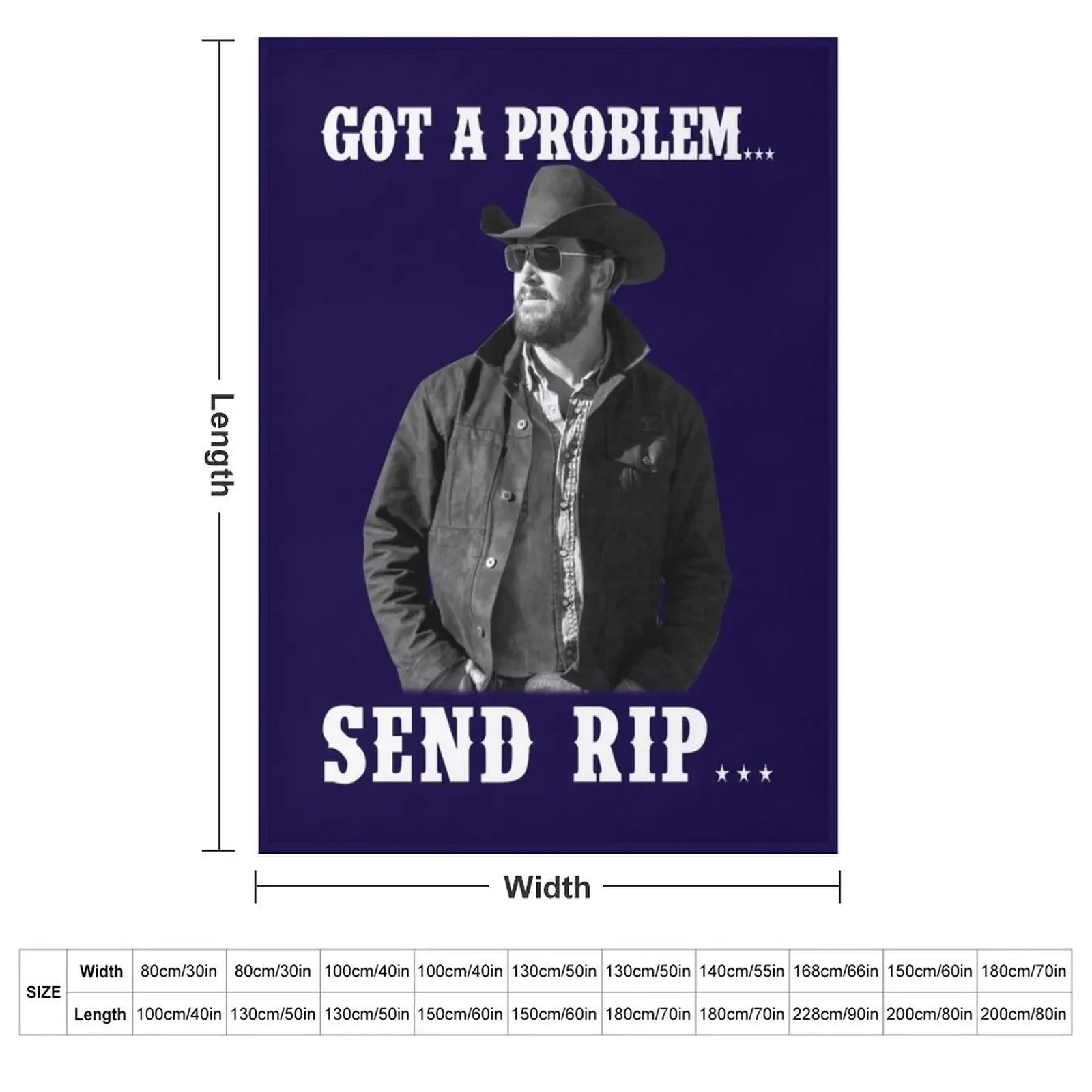 Got A Problem Send Rip Throw Blanket couch cozy soft plush fuzzy picnic outdoor blanket