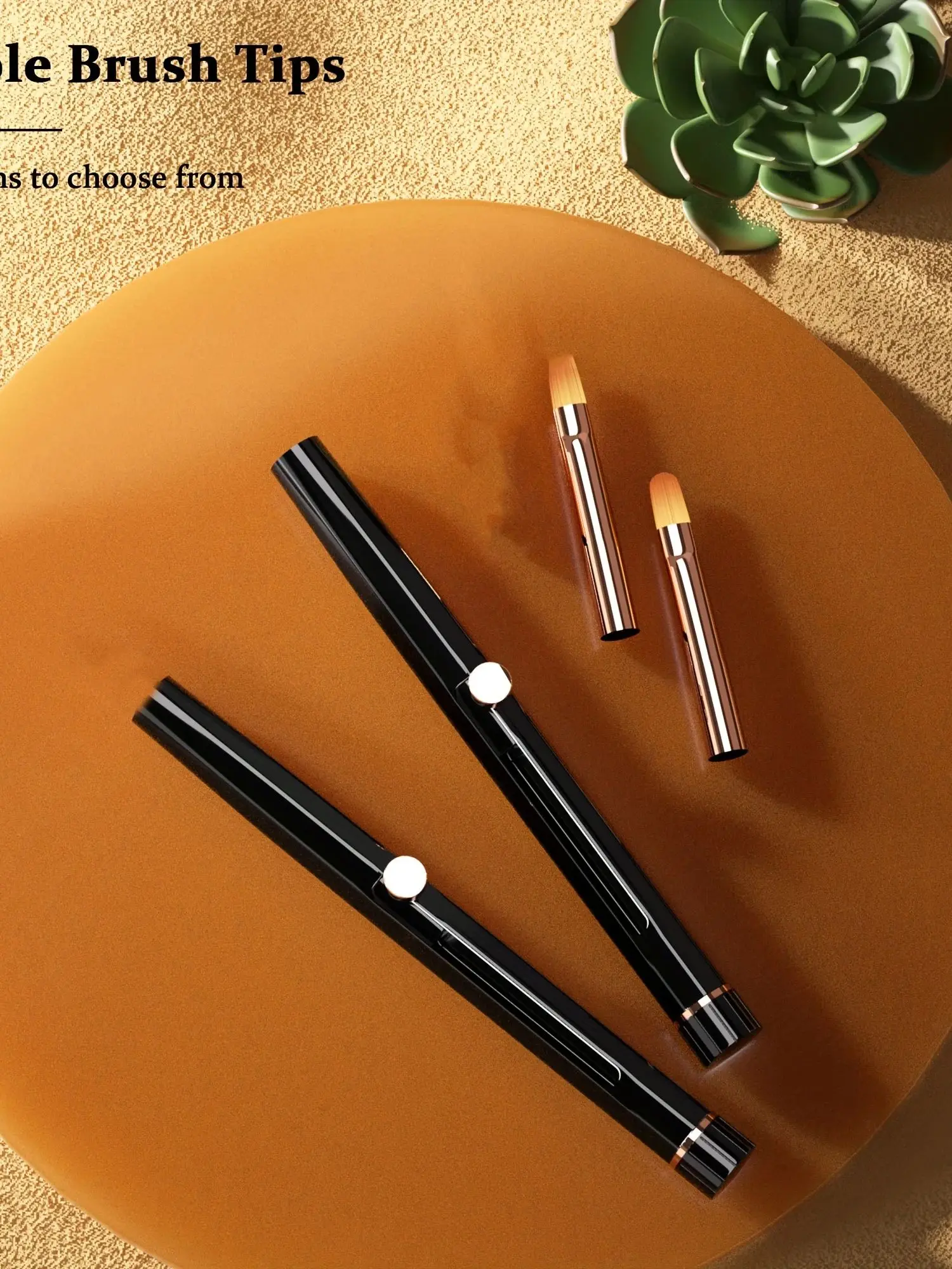 فرشاة سوداء قابلة للسحب على شكل بندق محملة بنابض، فرشاة خطافية تلسكوبية بتصميم قابل للفصل، سهلة تخزين صالون الأظافر