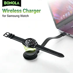 Bonola Magnetic USB-C Smartwatch Charger Compatible with Galaxy Watch Ultra 7/6/5 Pro Active 2 Portable Watch Wireless Charging
