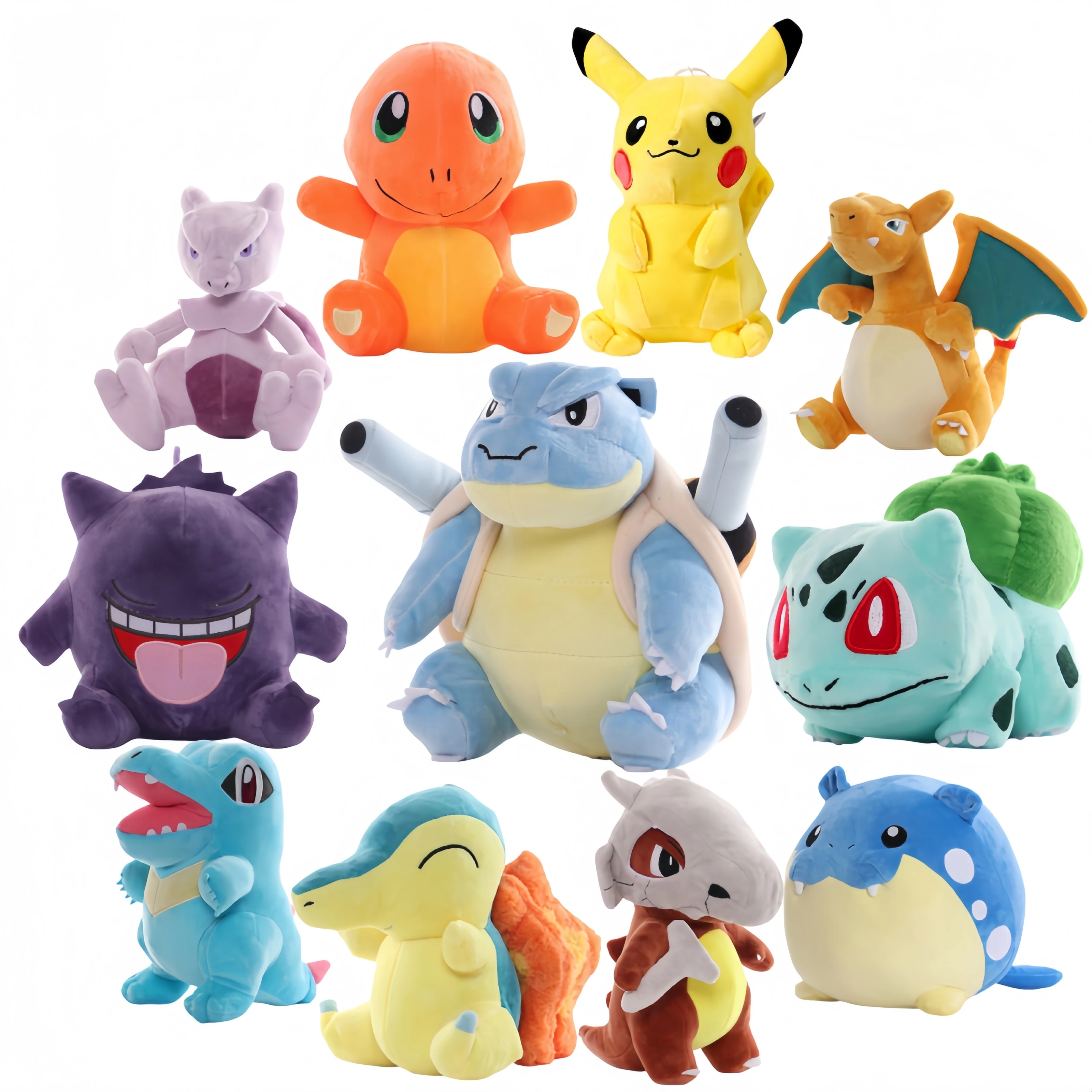 

Pokemon Eeveelution Plush Stuff Toy Pikachu Gengar Blastoise Mewtwo Cubone Cyndaquil Charizard Soft Plush Cartoon Toys Kids Gift