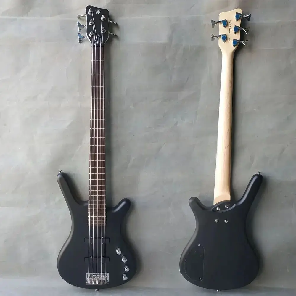 China Music Bass Guitar 5 String W Black Basswood Body Electric Bass