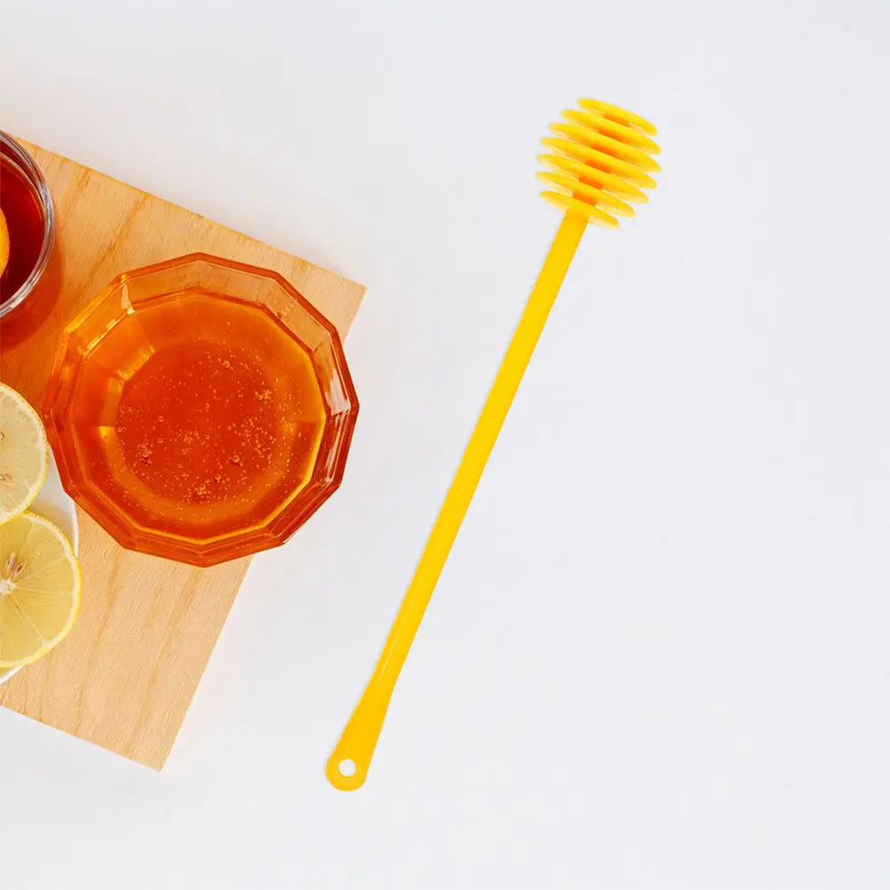 8Pcs Stirrer Sticks Plastic Long Handle for Honey Mixing Dispensing Spoon Beekeeping Bee Supplies Tools