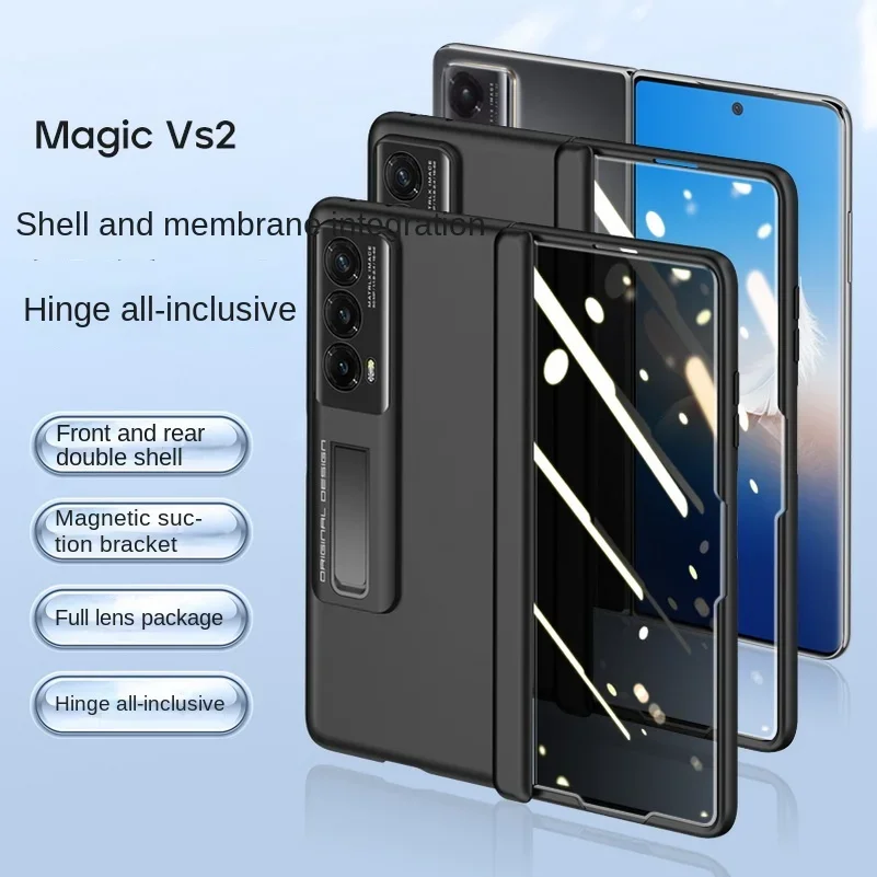 With Privacy Tempered Glass Flim Full Protective Case for Honor Magic Vs 2 Vs2 Spring Hinge Holder Lens Camera Protect Cover