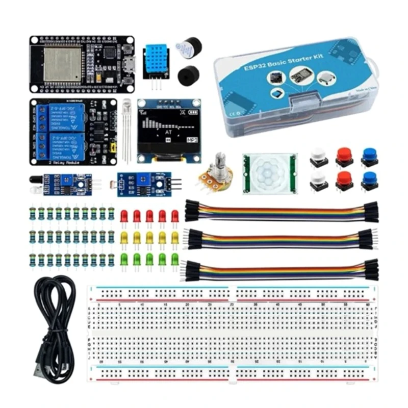 

Комплексная макетная плата ESP32 WiFi, базовый стартовый набор для DIY-проектов и программирования, 25UB