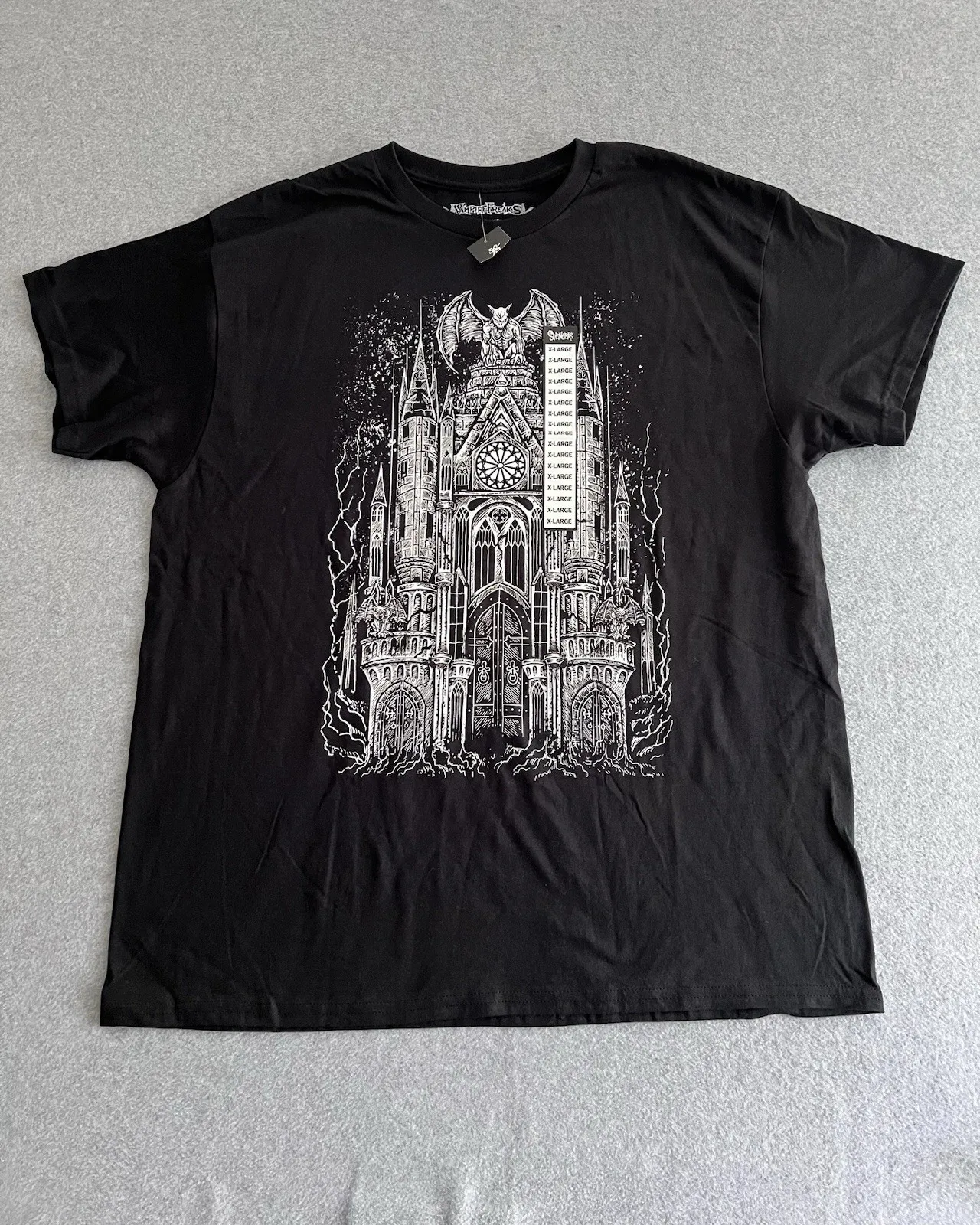 Vampire Freaks T Shirt Black Mens Size XL Church Castle Gargoyle Gothic