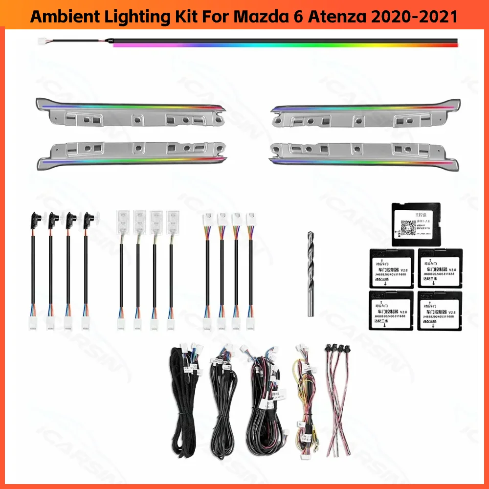 

Upgrade 256 Colors Symphony Led Car Interior Ambient Light for Mazda 6 Atenza 2020-2021 Atmosphere Strip Accessories