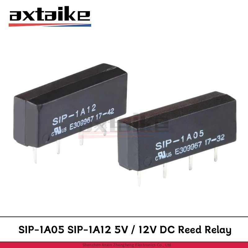 2/5Pcs SIP-1A05 SIP-1A12 5V / 12V DC SIP-4Pin 1 Set Of Normally Open Reed Relay IC
