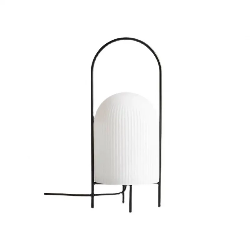 

Nordic modern simple desk lamp bedroom living room study designer personalized glass creative bedside atmosphere decorative lamp