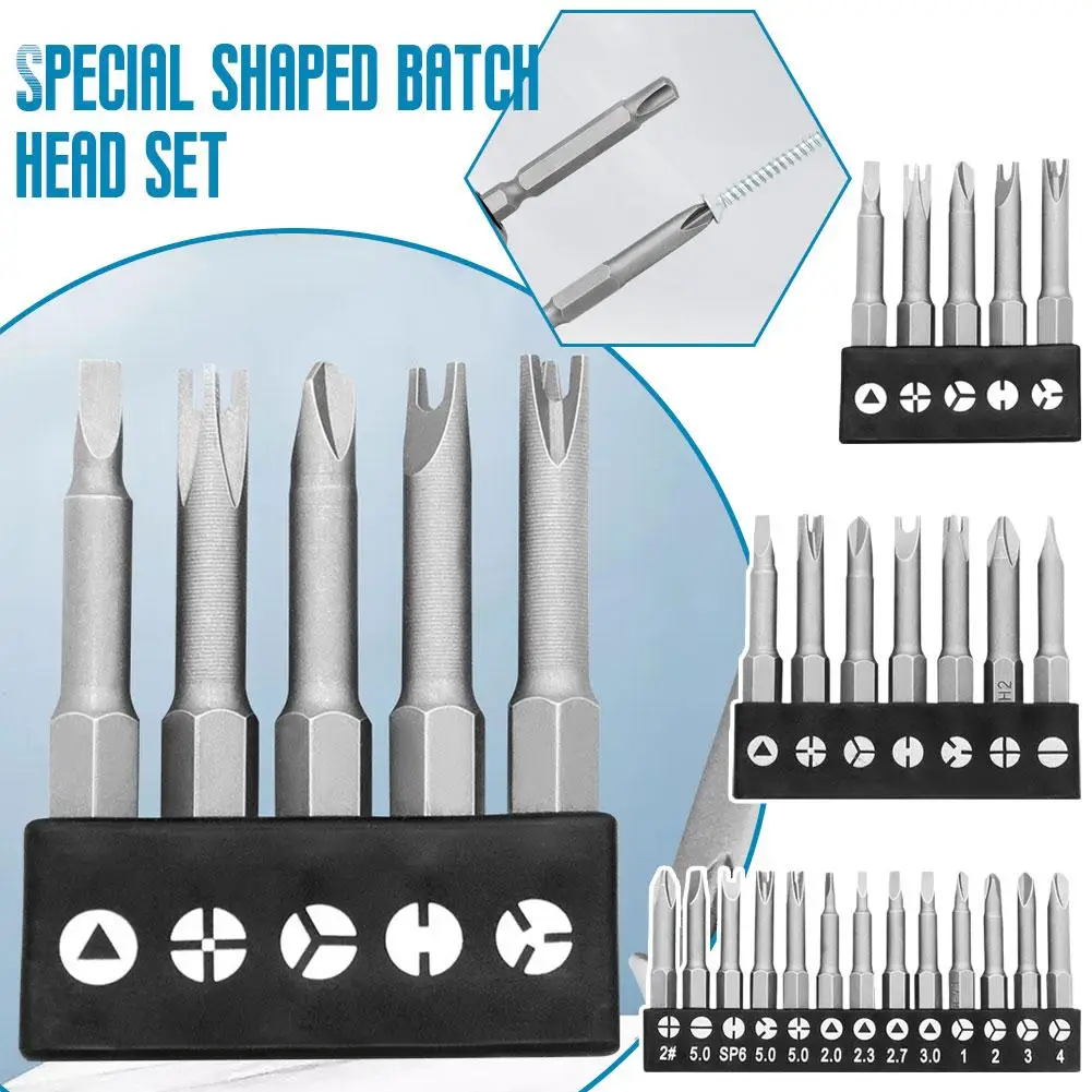 5/7/13 PCs Special-shaped Screwdriver Bits Slotted Phillips Batch Points Magnetic Triangle Screwdrivers Inner Three Cross H O3S1