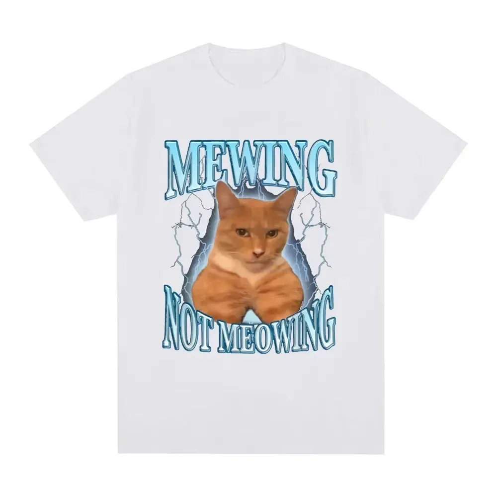

Funny Ewing Not Meowing Cat T Shirt Cute Cats Funny Graphic T-shirts Soft Crew Neck Tees Streetwear Tops Mens and Women Clothes