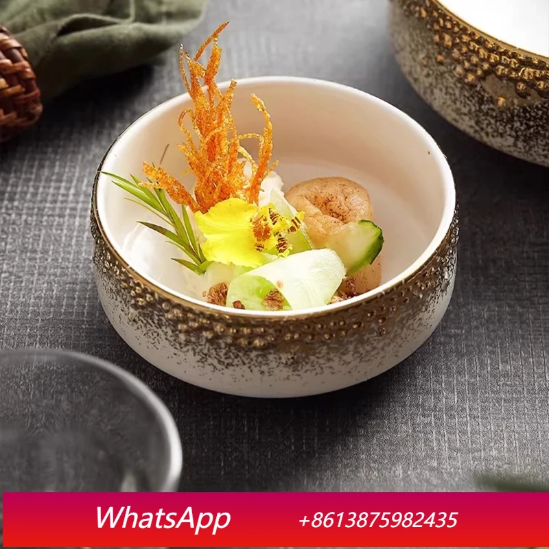 

LMM household light luxury tall bowl salad fruit cereal bowl Internet celebrity Japanese rice bowl