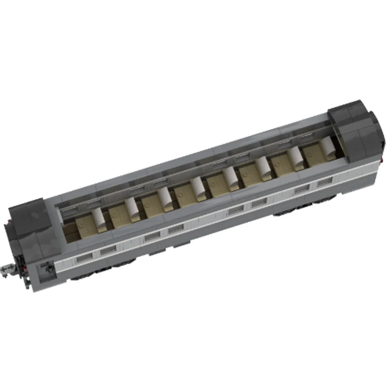 Модель городской автомобиль MOC, строительные кирпичи T21, Нью-Йоркский пассажирский поезд, автомобиль, модульная технология, детские праздничные подарки, сборные игрушки, костюм