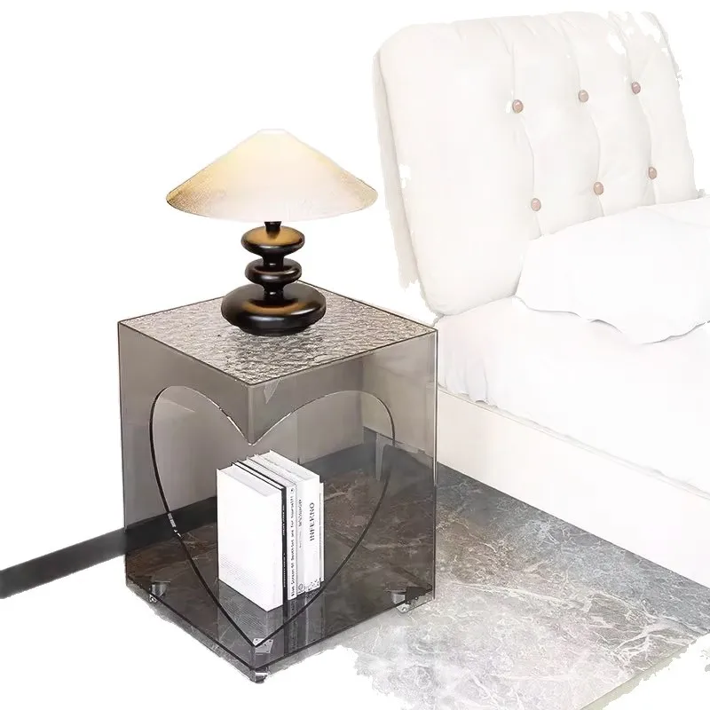 Internet celebrity acrylic love sofa edge multi-color creative table living room home corner bedroom light luxury bedside table