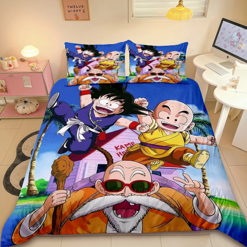 Duvet Cover Dragon Ball Cartoon Bedding Set Quilt Cover Twin Single Queen King Size Home Decor for Children Gift